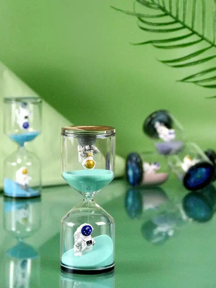 Mint sand hourglass decor timer for study or office time management tools