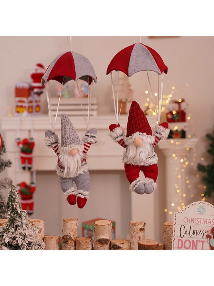 Christmas Gnome Parachute – Santa Claus Hanging Decoration for Holiday Display  Decorla