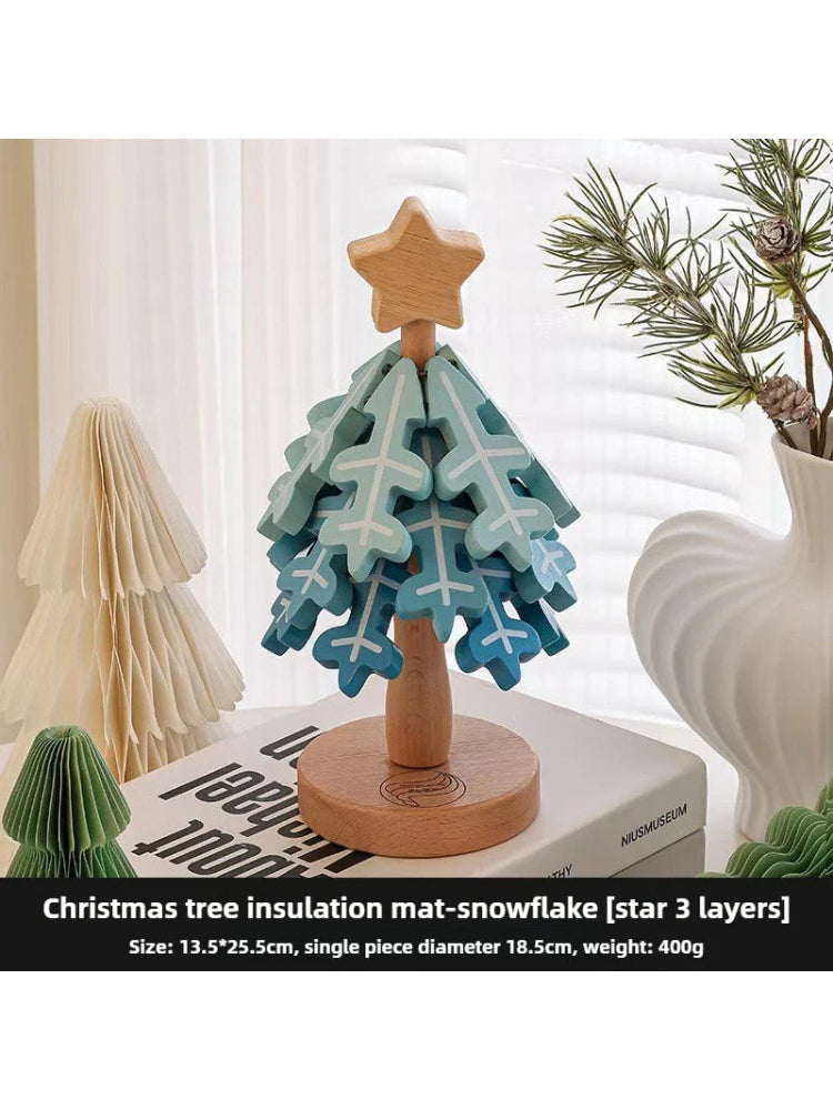 Christmas Tree Heat Insulation Mat – Snowflake Silicone Pot Mat & Table Placemat  Decorla