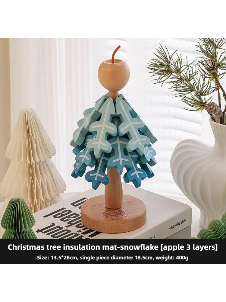 Christmas Tree Heat Insulation Mat – Snowflake Silicone Pot Mat & Table Placemat  Decorla