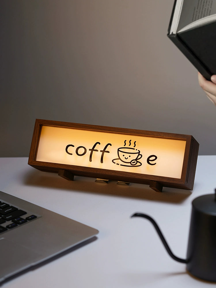 Coffee Shop Ambient Light – Wooden Coffee Bar Desk Lamp Decoration  Decorla