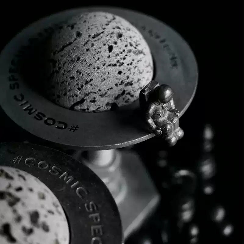 Close-up of astronaut on launchpad diffuser delivering home fragrance and unique birthday gift idea