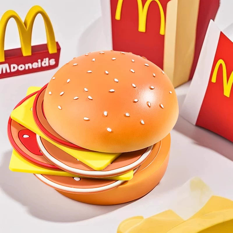 Creative Hamburger Shaped Drink Coaster Set – Stackable Silicone Cup Mats for Home & Office  Decorla