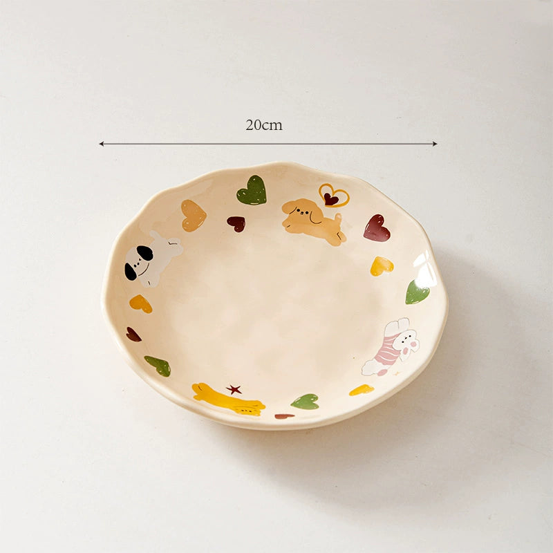 Cute Animal Ceramic Tableware – Kawaii Handmade Japanese-Style Dinner Set  Decorla