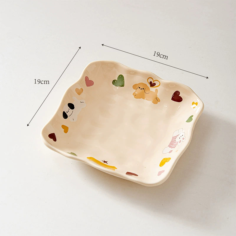 Cute Animal Ceramic Tableware – Kawaii Handmade Japanese-Style Dinner Set  Decorla