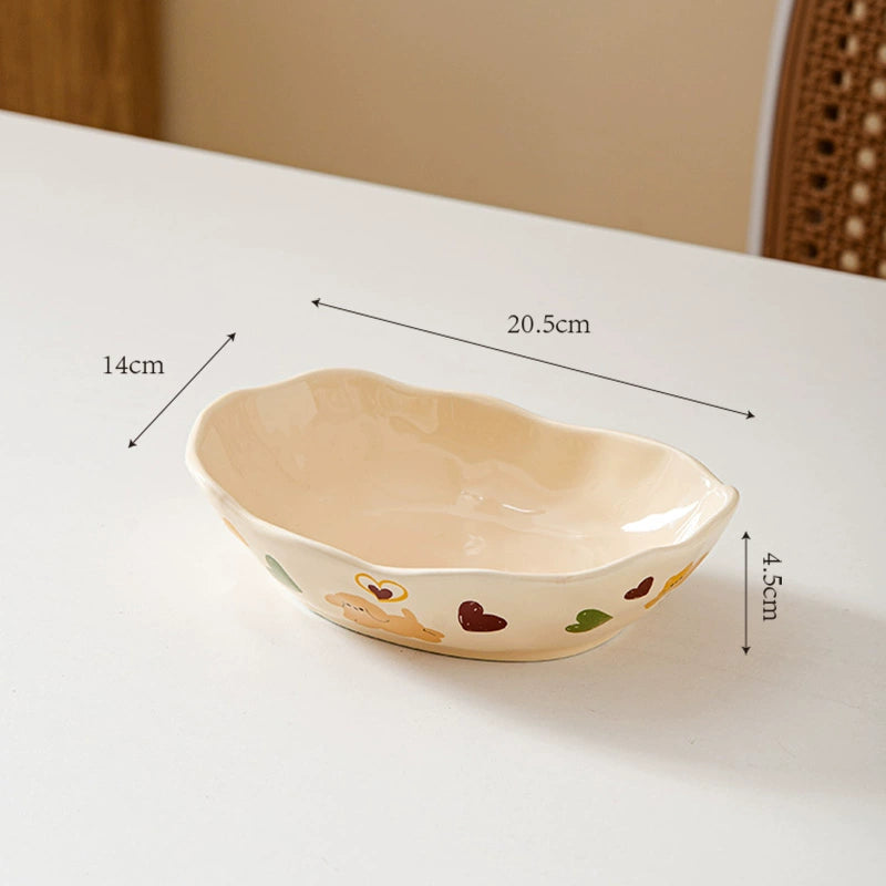 Cute Animal Ceramic Tableware – Kawaii Handmade Japanese-Style Dinner Set  Decorla