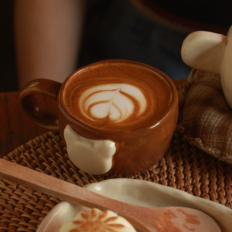 Cute Bear Ceramic Tableware – Handmade Japanese-Style Pottery Dinnerware Set  Decorla