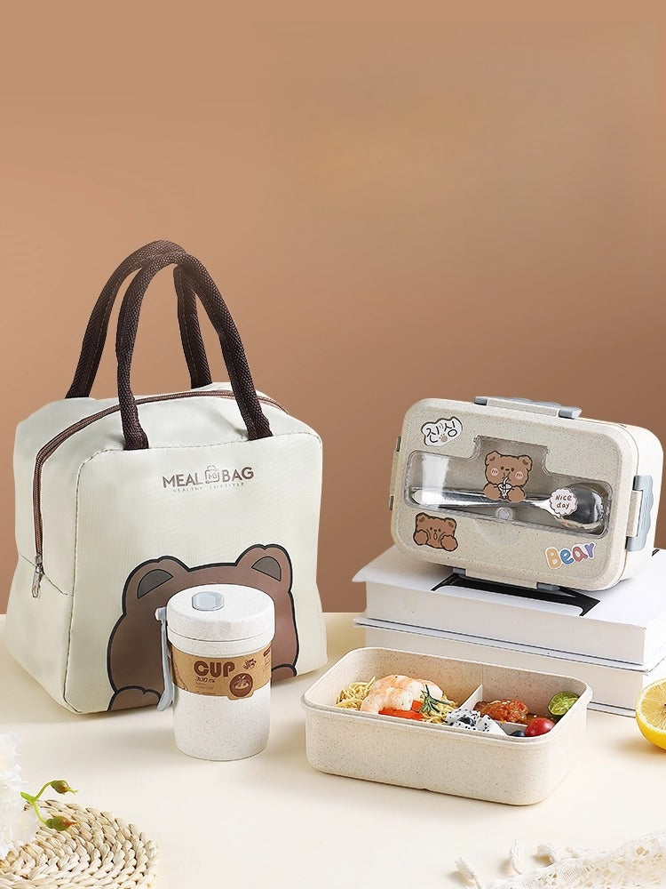 Cute Bento Lunch Box with Compartments – Leakproof Microwave Safe Food Container  Decorla