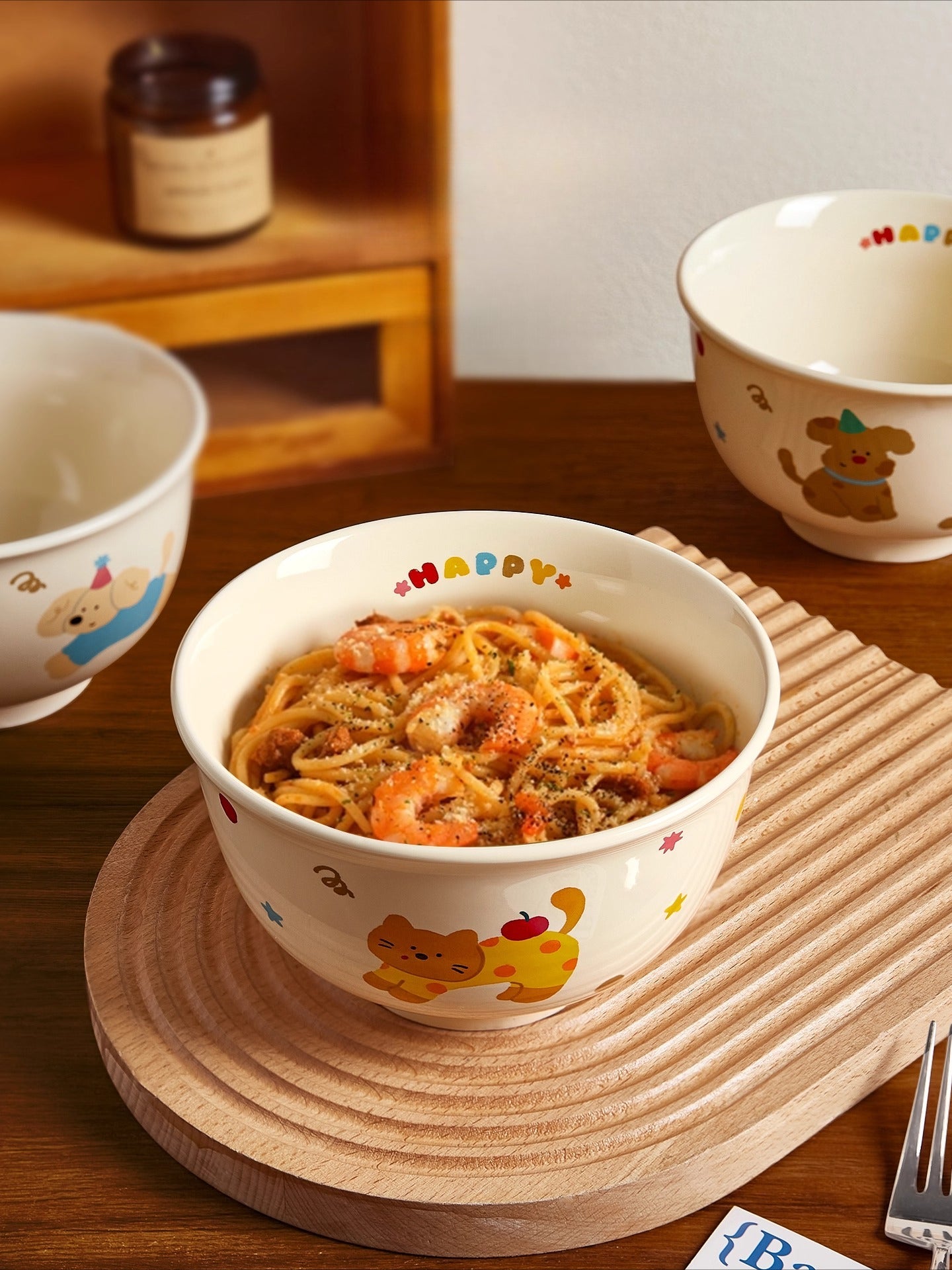 Cute Cat and Dog Ceramic Bowl – Kawaii Ramen & Large Noodle Soup Bowl  Decorla