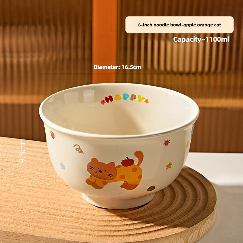 Cute Cat and Dog Ceramic Bowl – Kawaii Ramen & Large Noodle Soup Bowl  Decorla