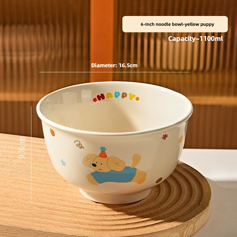 Cute Cat and Dog Ceramic Bowl – Kawaii Ramen & Large Noodle Soup Bowl  Decorla