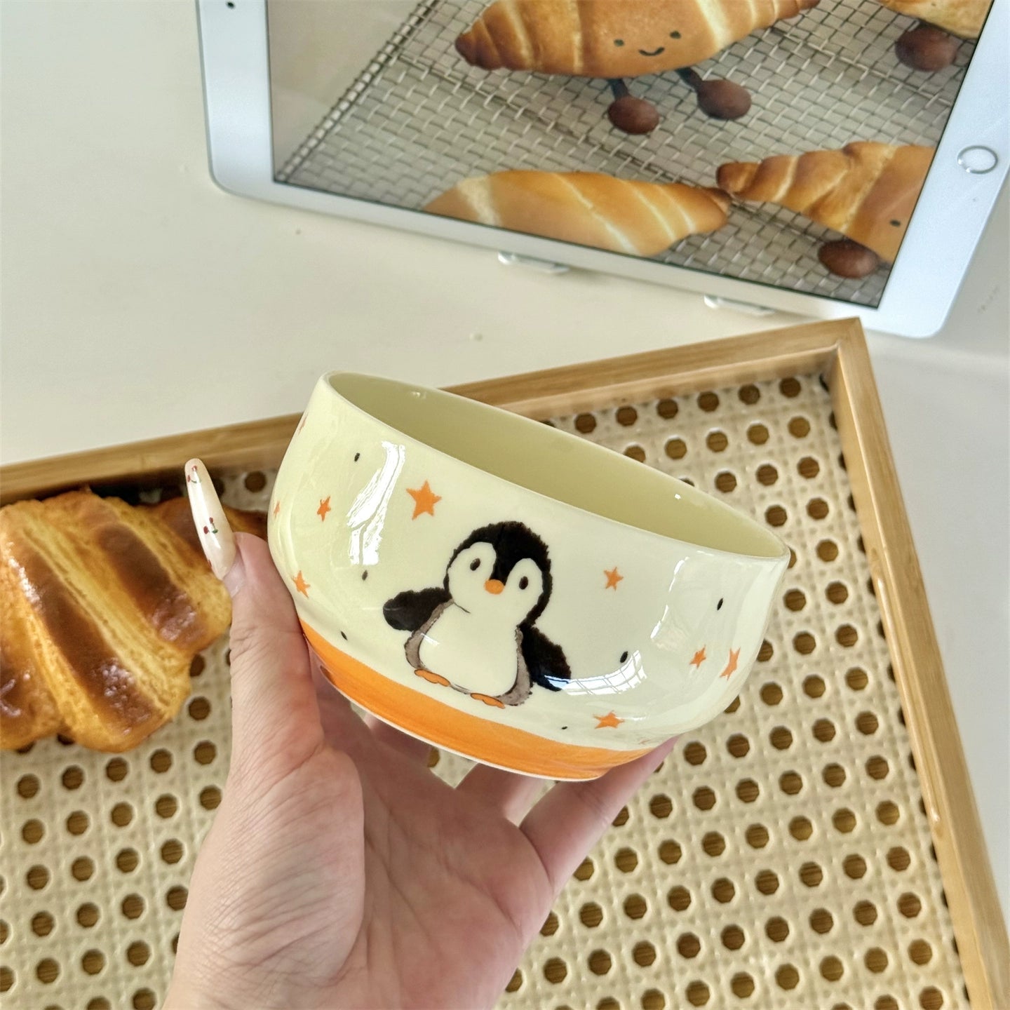 Cute Ceramic Dessert Plate – Kawaii Bear & Penguin Handmade Tableware  Decorla