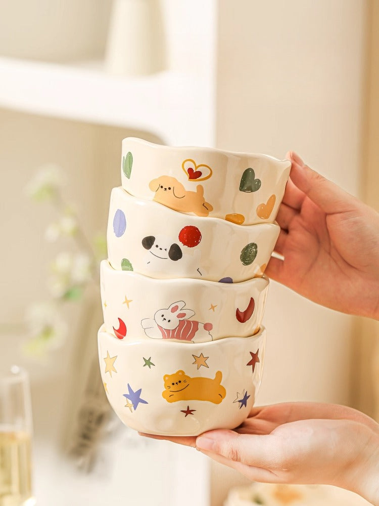 Cute Ceramic Dinnerware Set – Kawaii Couple Tableware for Two  Decorla