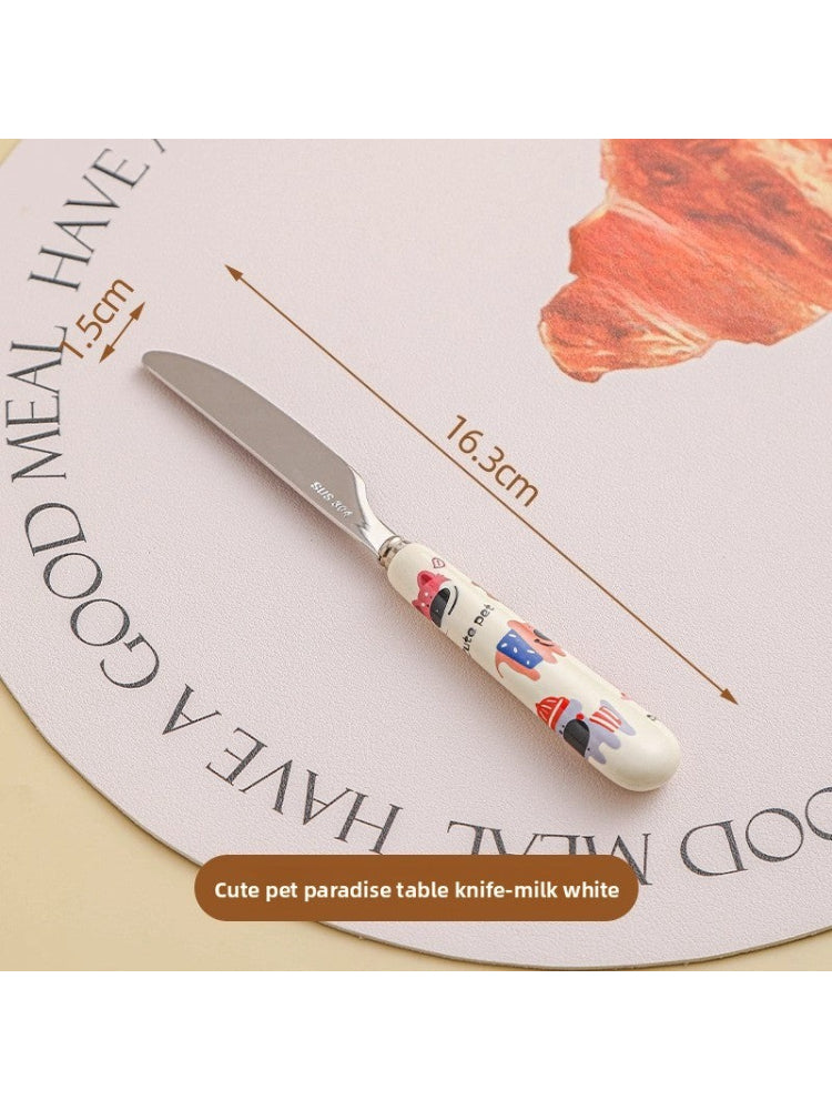 Cute Stainless Steel Cutlery Set – Kids Cartoon Fork Spoon Knife Set  Decorla