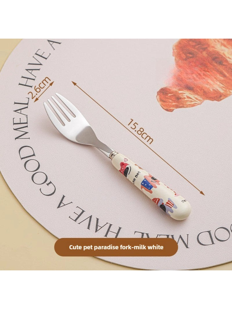 Cute Stainless Steel Cutlery Set – Kids Cartoon Fork Spoon Knife Set  Decorla