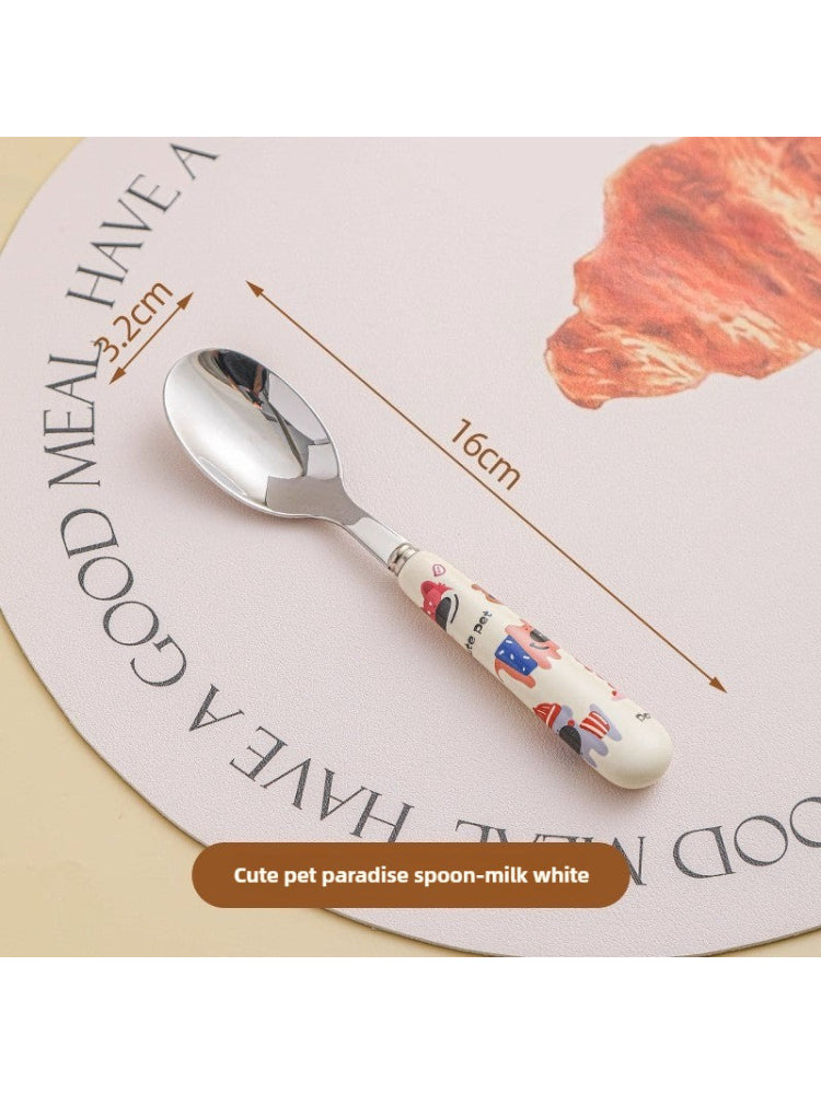 Cute Stainless Steel Cutlery Set – Kids Cartoon Fork Spoon Knife Set  Decorla