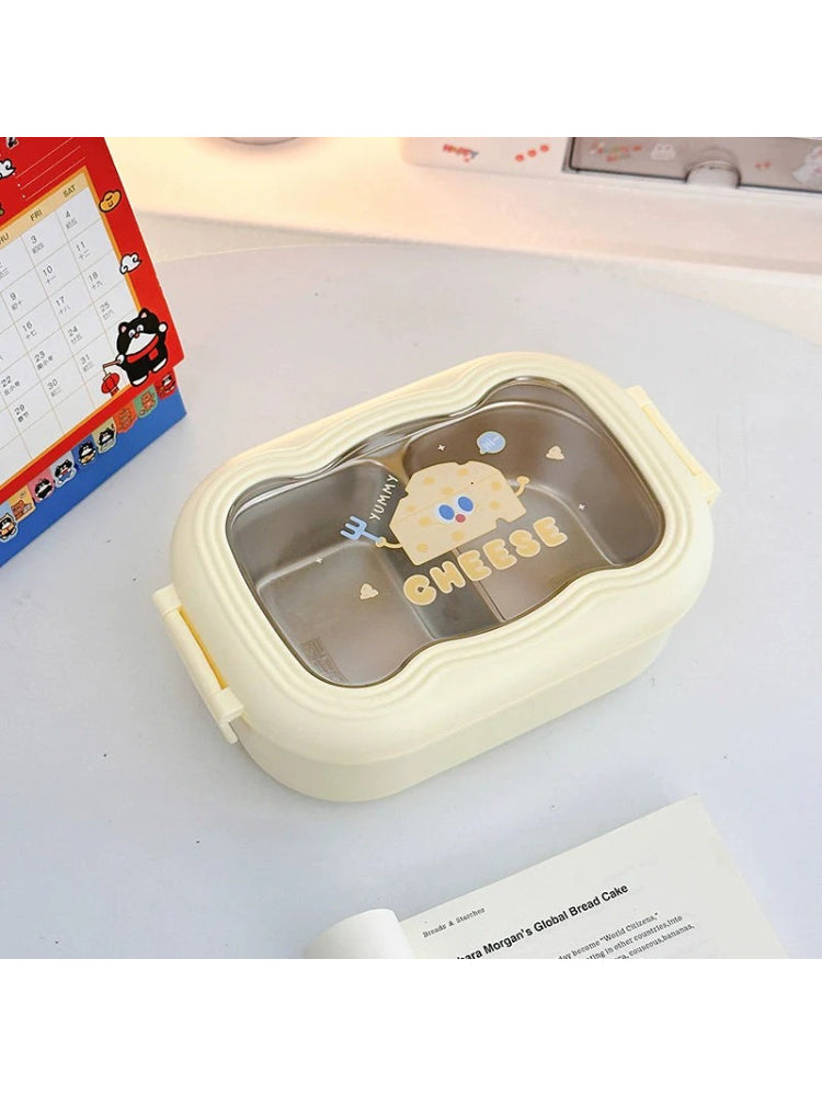Cute Stainless Steel Lunch Box – Cheese Design Bento Box for Students  Decorla