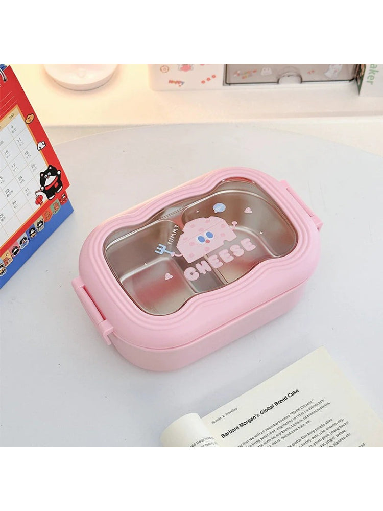 Cute Stainless Steel Lunch Box – Cheese Design Bento Box for Students  Decorla