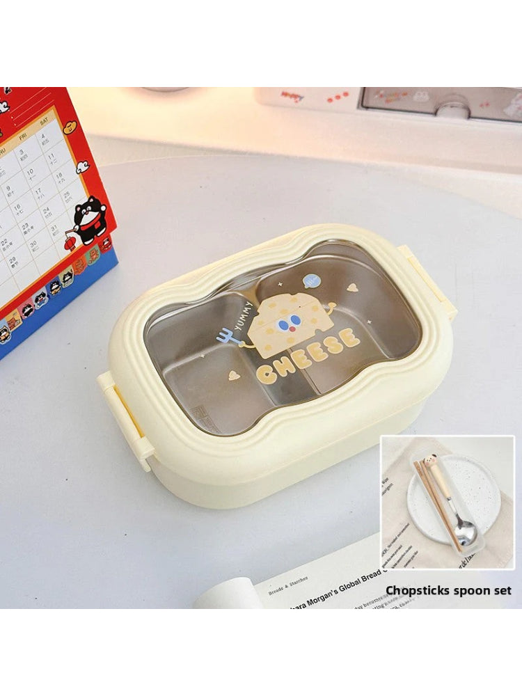 Cute Stainless Steel Lunch Box – Cheese Design Bento Box for Students  Decorla