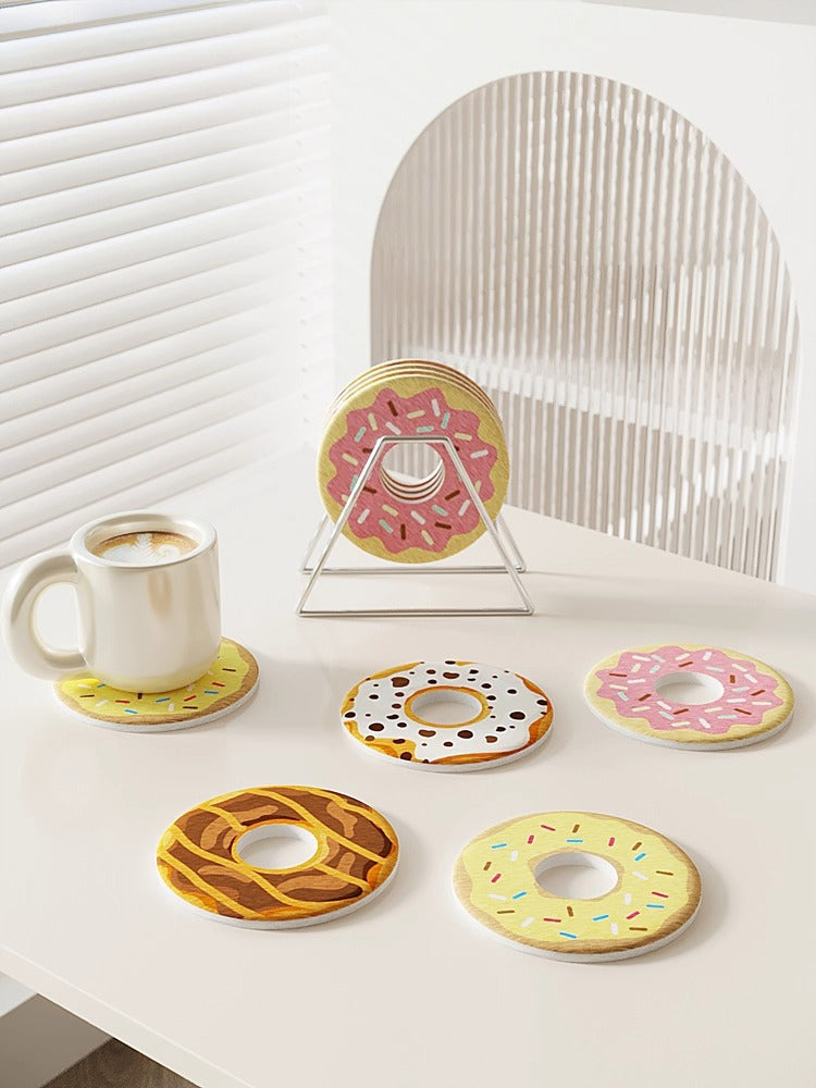 Donut Shaped Drink Coaster – Cute Diatomite Cup Mat for Office and Home  Decorla