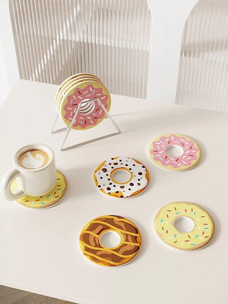 Donut Shaped Drink Coaster – Cute Diatomite Cup Mat for Office and Home  Decorla