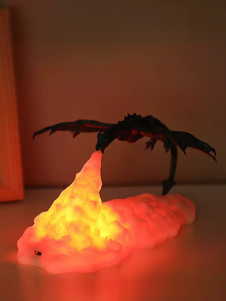 Dragon flame mood lighting lamp, desktop bedside lamp and birthday gift