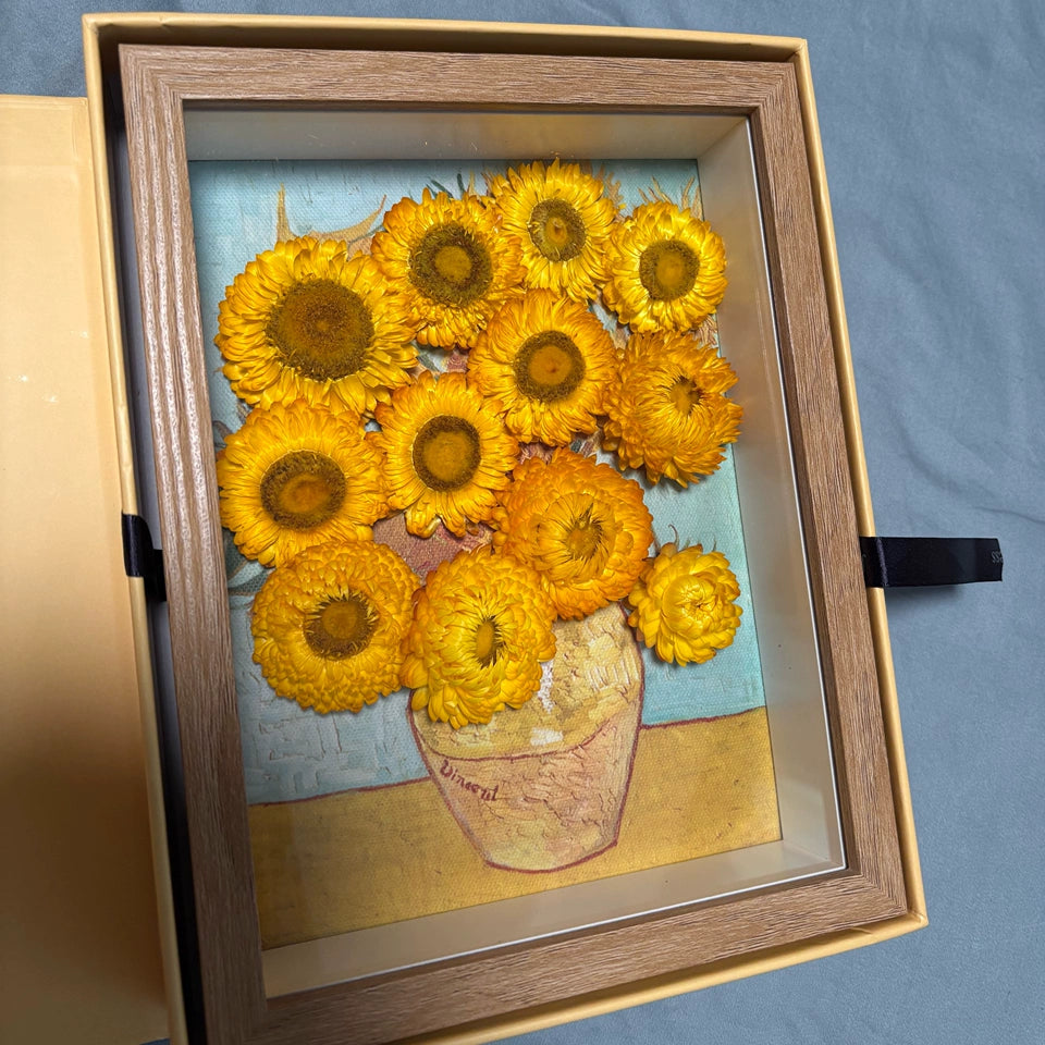 Handmade flower dried frame, wooden pressed flower frame for room decoration