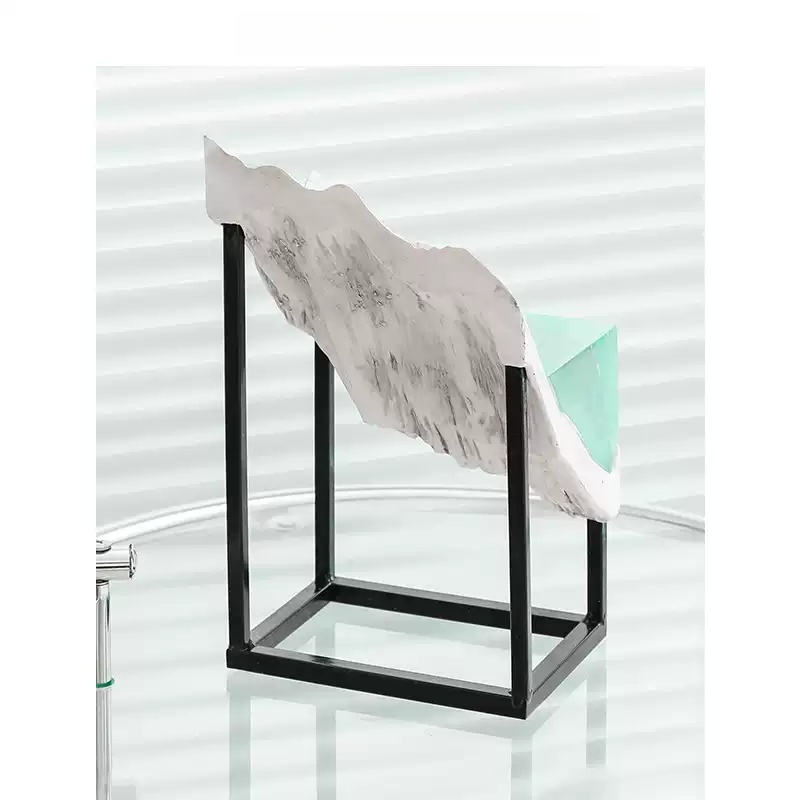 Glacier stone desk decor sculpture for room decoration and birthday gift