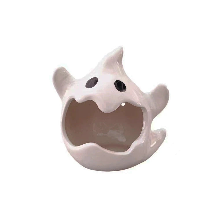 Halloween Ghost Candle Holder – Cute Ceramic Ghost Tealight Decoration  Decorla