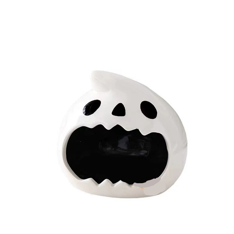 Halloween Ghost Candle Holder – Cute Ceramic Ghost Tealight Decoration  Decorla