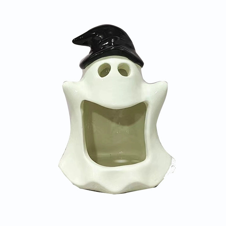 Halloween Ghost Candle Holder – Cute Ceramic Ghost Tealight Decoration  Decorla