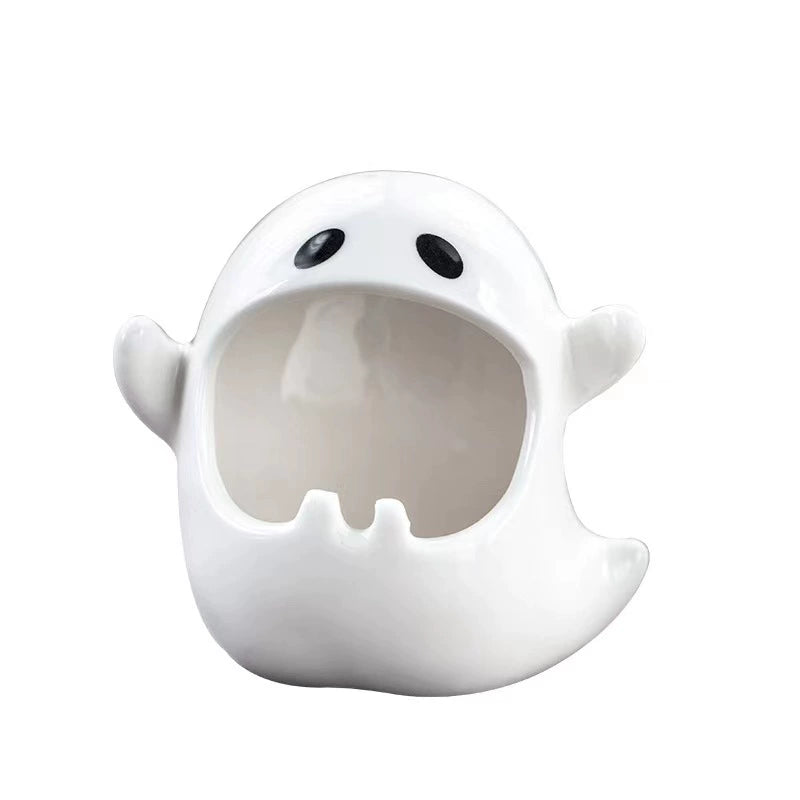 Halloween Ghost Candle Holder – Cute Ceramic Ghost Tealight Decoration  Decorla