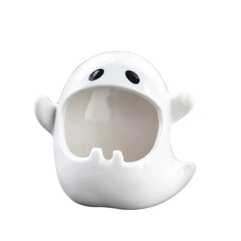 Halloween Ghost Candle Holder – Cute Ceramic Ghost Tealight Decoration  Decorla
