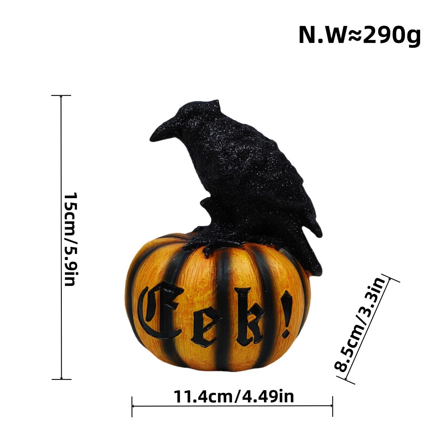 Halloween Ghost Figurine – Cute Resin Pumpkin Ghost Tabletop Ornament  Decorla