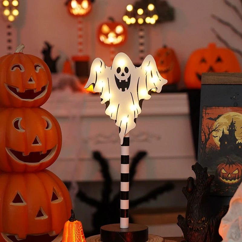 Halloween Pumpkin Light – Spooky Wooden Table Lamp & Party Decor  Decorla