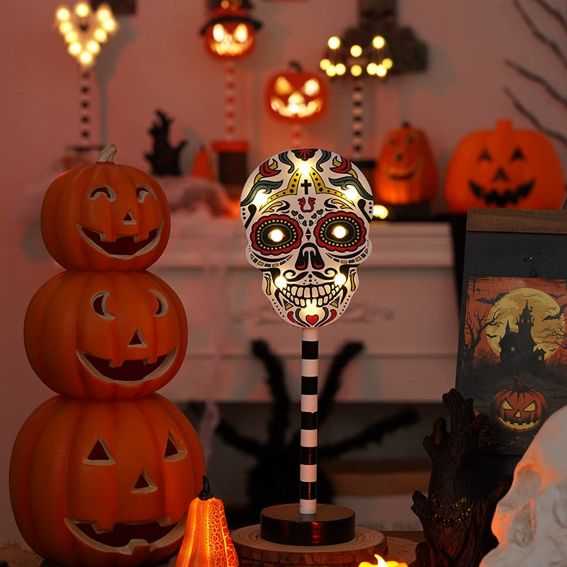 Halloween Pumpkin Light – Spooky Wooden Table Lamp & Party Decor  Decorla