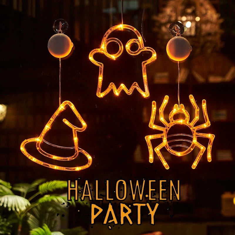 Halloween Suction Cup LED Lights – Glowing Window & Party Decorations  Decorla