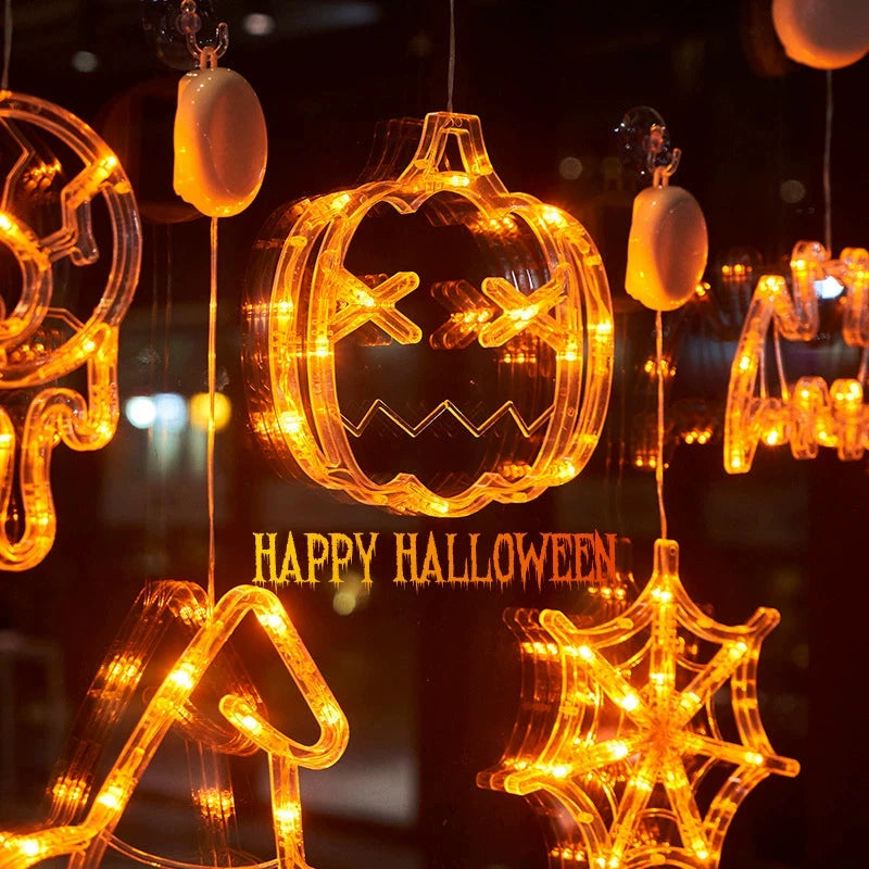 Halloween Suction Cup LED Lights – Glowing Window & Party Decorations  Decorla