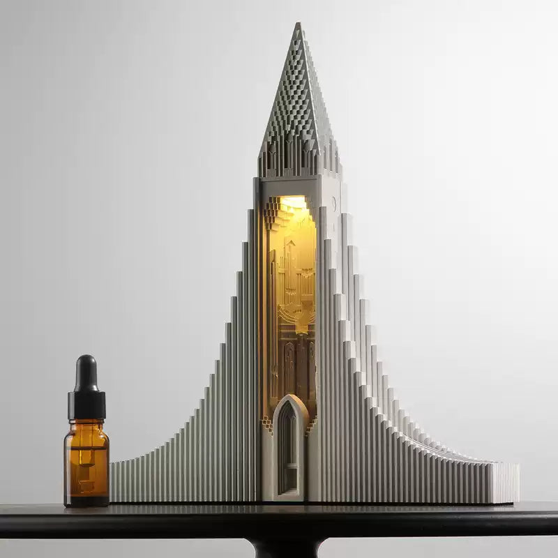 Cathedral aroma lamp night light for room decoration