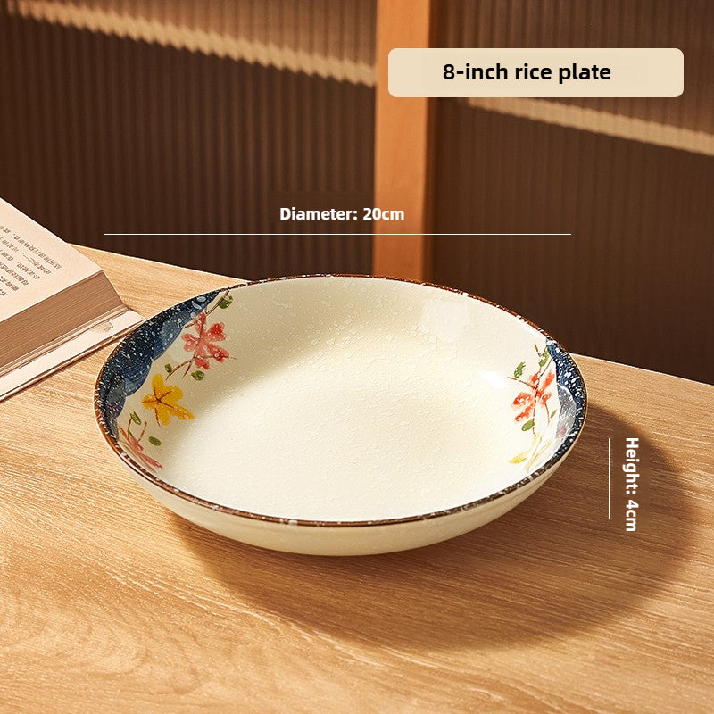 Japanese Ceramic Dinner Plate – Handmade Underglaze Vintage Tableware  Decorla