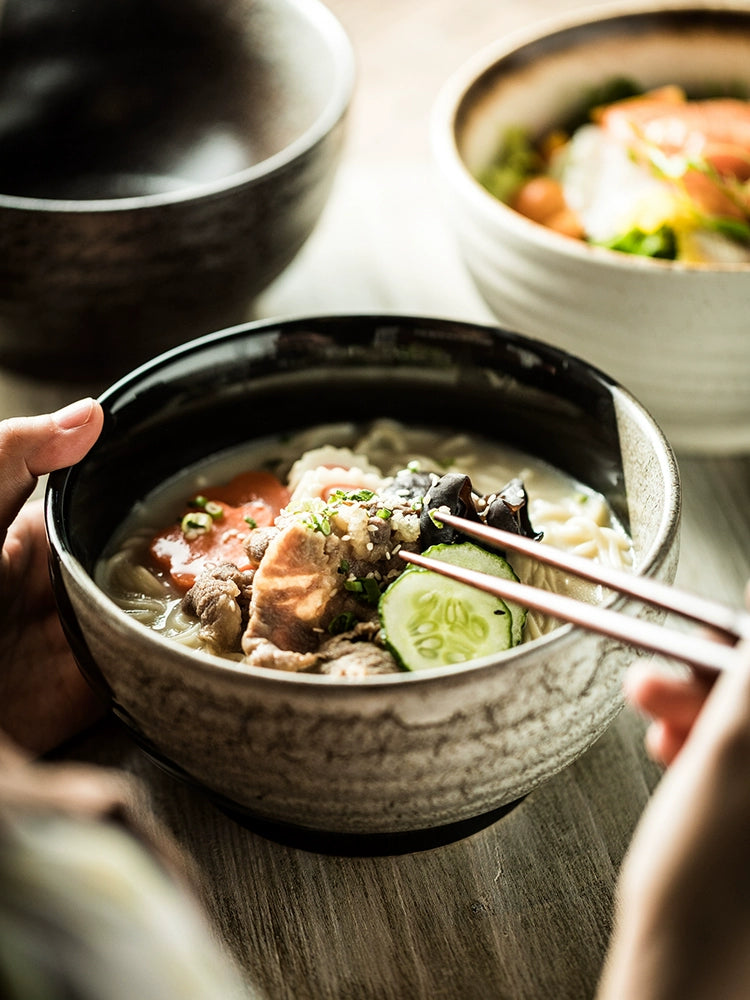 Japanese Ramen Bowl – Large Handmade Ceramic Noodle Bowl for Soup & Udon  Decorla
