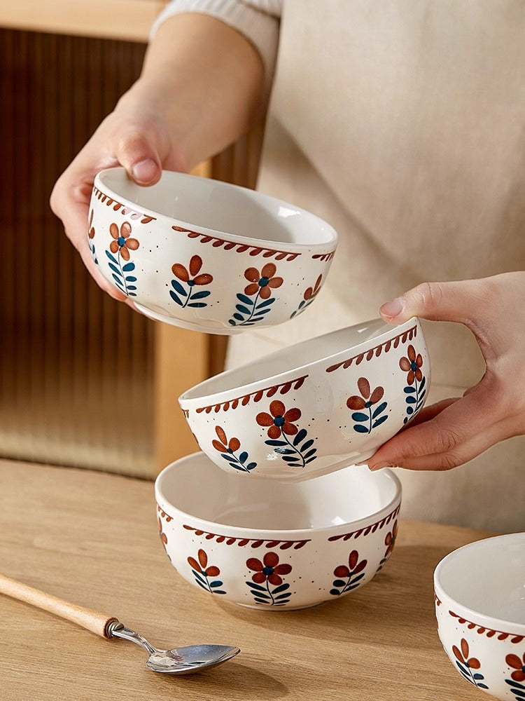 Japanese Style Ceramic Bowl Set – 4.5 Inch Handmade Rice Bowls  Decorla