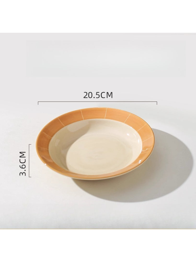Japanese Style Ceramic Plate – Underglaze Minimalist Dinnerware Set  Decorla