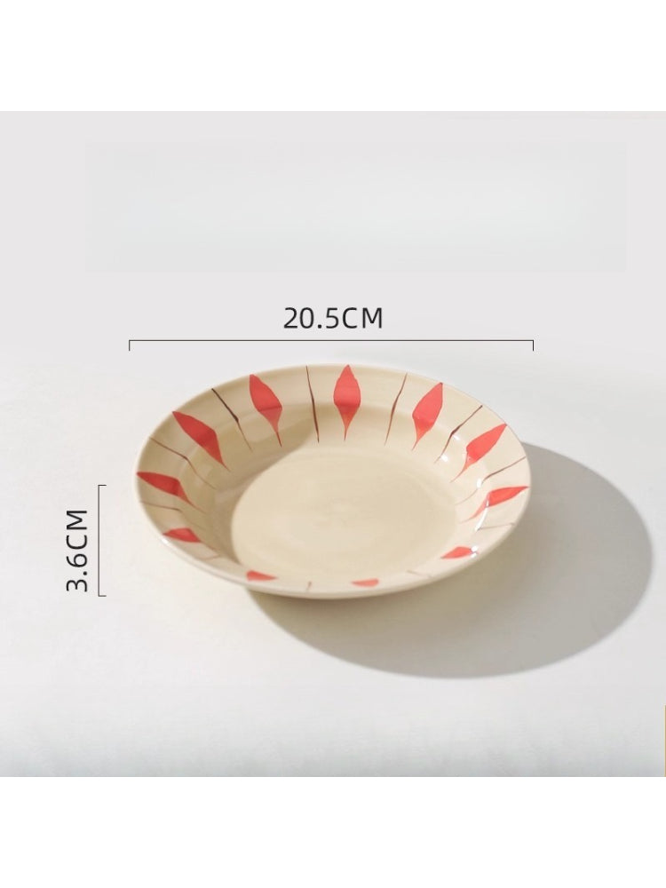 Japanese Style Ceramic Plate – Underglaze Minimalist Dinnerware Set  Decorla