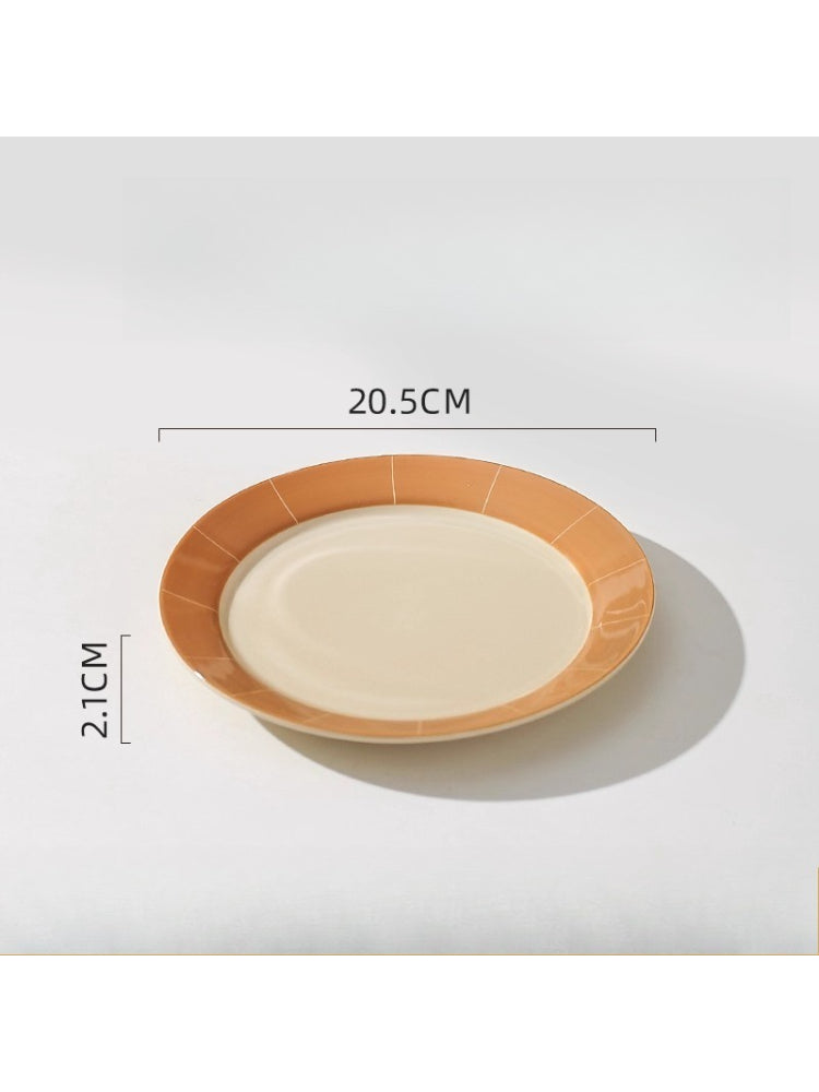 Japanese Style Ceramic Plate – Underglaze Minimalist Dinnerware Set  Decorla