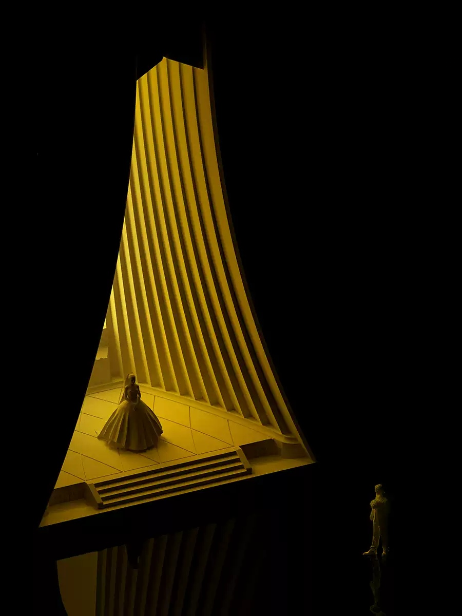 Side angle mood lighting lamp inspired by Luce Chapel; bedside lamp for room decoration and birthday gift
