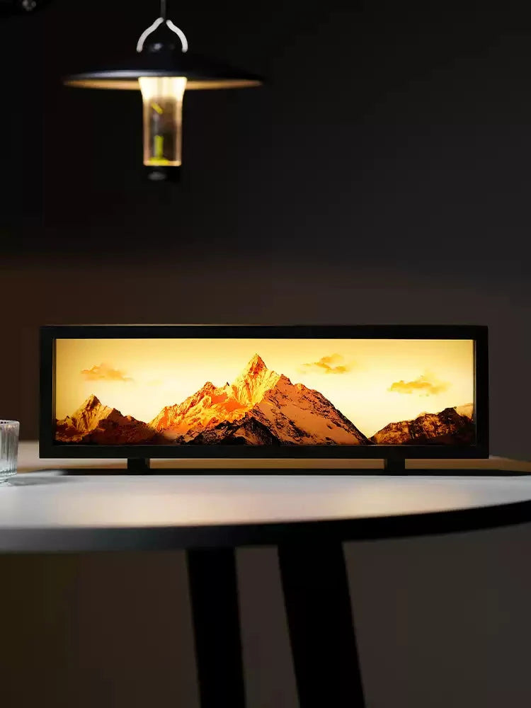 Warm Meili Mountain mood lighting lamp, elegant bedside lamp for room decoration and birthday gift