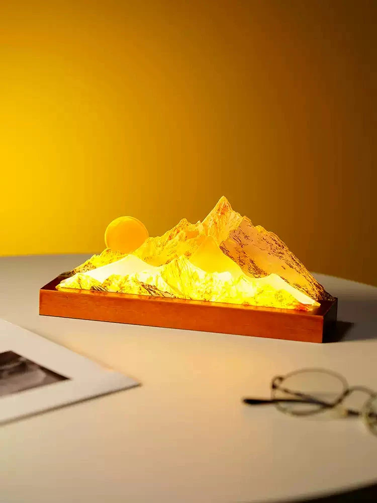 Mountain sunrise mood lighting lamp, elegant bedside lamp for room decoration