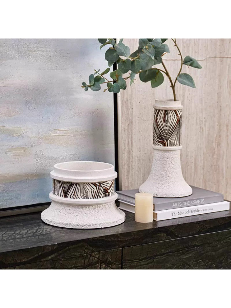 Nordic Stone Candle Holder – Wabi Sabi Travertine Home Decor Ornament  Decorla