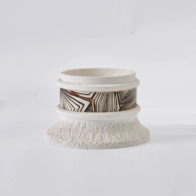 Nordic Stone Candle Holder – Wabi Sabi Travertine Home Decor Ornament  Decorla